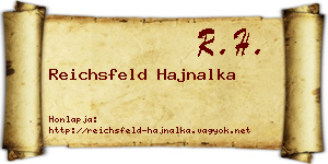 Reichsfeld Hajnalka névjegykártya